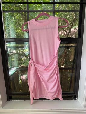 Sleeveless Pink Side-Tie Women’s Dress